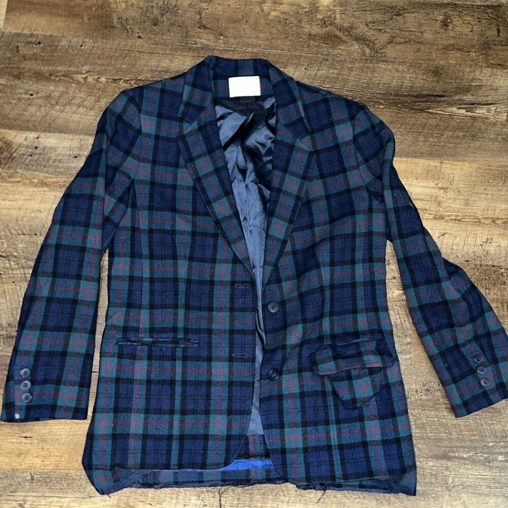 Vintage Pendleton Women's Plaid Blazer Jacket Size 12